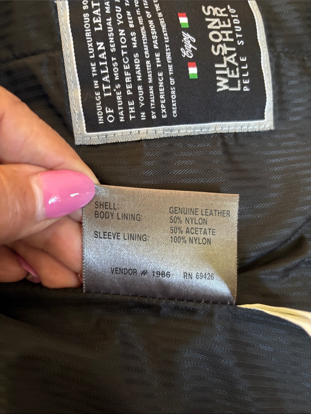 Wilsons Leather Black Label Pelle Studio Jacket - Black - Picture 9 of 11